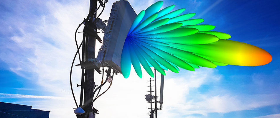 Simulation einer massiven MiMo-Antennenanordnung mit Strahlformung