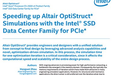 Speeding up Altair OptiStruct* Simulations with the Intel® SSD Data Center Family for PCIe*