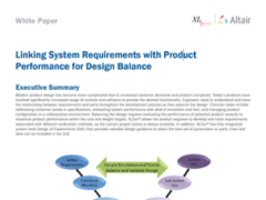 White Paper: Linking System Requirements with Product Performance for Design Balance